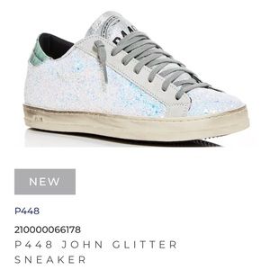 P448 white/multi glitter sneakers NEW IN BOX